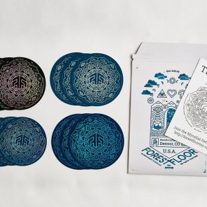 (12) Stickers, FOREST FLOOR Mandala™ Logo, Set / Pack of Twenty-Four